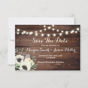 Save The Date Cards Floral Watercolour Anemone