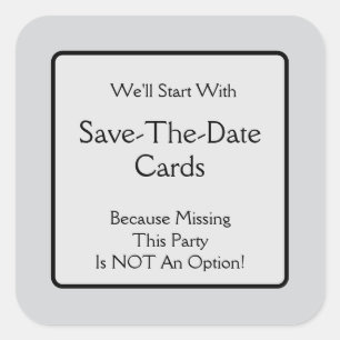 Save the Date Cards Square Sticker