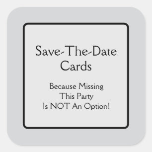 Save the Date Cards Square Sticker