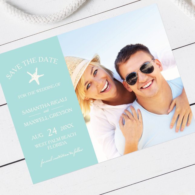 SAVE THE DATE Cards, Starfish Beach Wedding (Creator Uploaded)