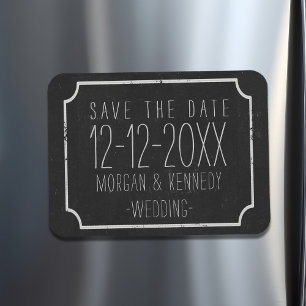 Save The Date Chalkboard Wedding Flexi Magnet