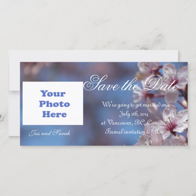 save the date, cherry blossom date (Front)