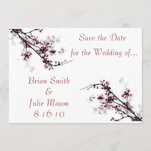 Save the Date, cherry blossom Save The Date