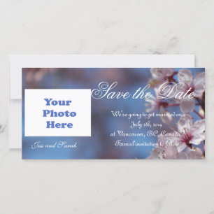 save the date, cherry blossom save the date