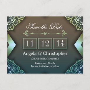 save the date chic vintage postcards