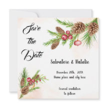 Save the Date Christmas Invitation