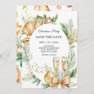 Save The Date Christmas Party Invitation