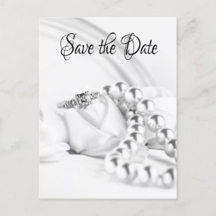 Save the Date Classic Engagement Ring Postcard