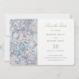 Save The Date Classic Golden Lily Pastel Wedding Invitation