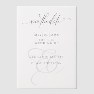 Save the Date Classic Overlay Vellum Invitations