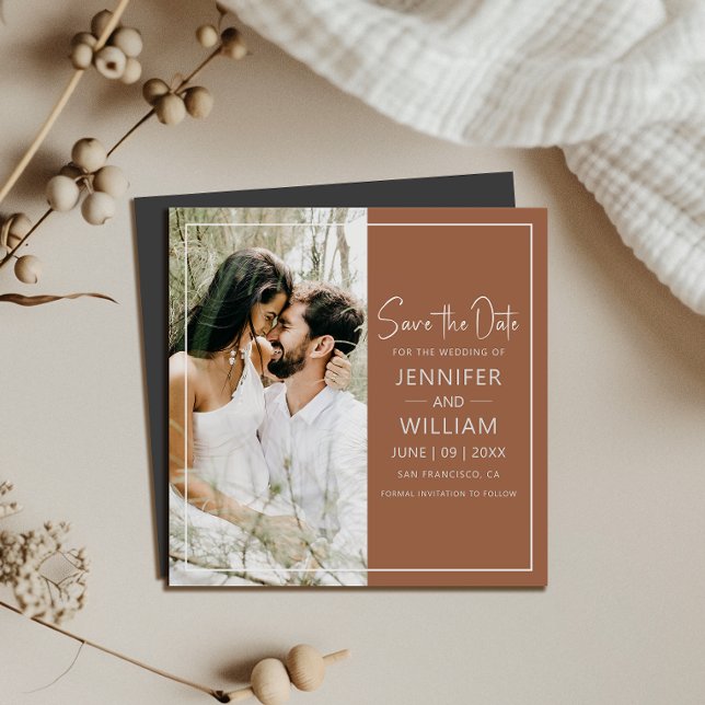 Save the Date Classic Photo Wedding Magnetic (Make your wedding unforgettable with a Save the Date magnet—stylish, practical, and easy to display!)
