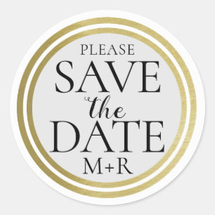 SAVE the DATE  Classic Round Sticker