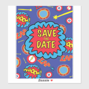 Save the Date Comic Heroes