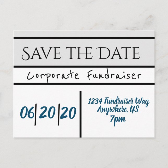 Save the Date Company/Corporate Postcard (Front)