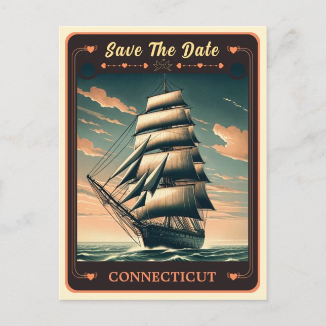 Save the Date | Connecticut Invitation Postcard (Front)