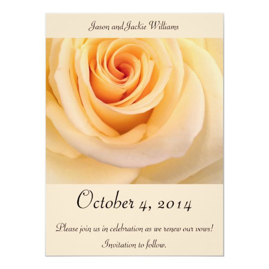 Save the date! Creme Rose Card