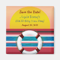 Save the Date Cruise Birthday Magnet