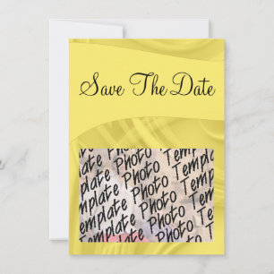 "Save the Date" Curls Over Yellow Save The Date