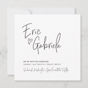 SAVE THE DATE custom design for Eric & Gabriela Invitation