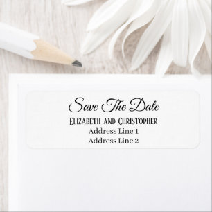 Save The Date Custom Name Return Address