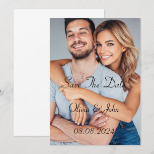 save the date custom photo card