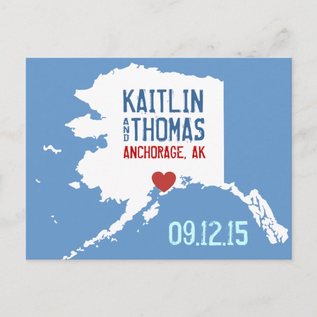 Save the Date - Customisable - Alaska Announcement Postcard (Front)