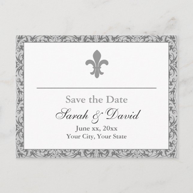 Save the Date Customisable Announcement Postcard (Front)
