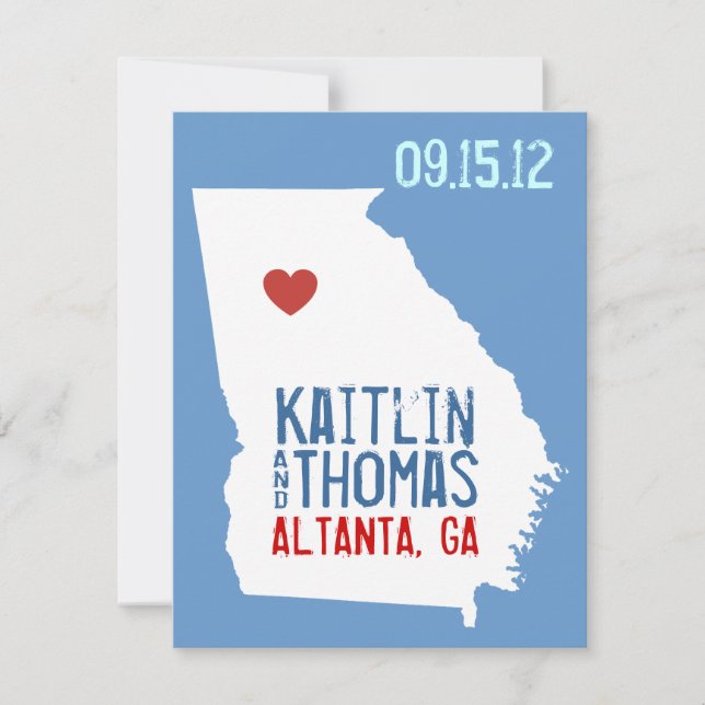 Save the Date - Customisable - Georgia (Front)
