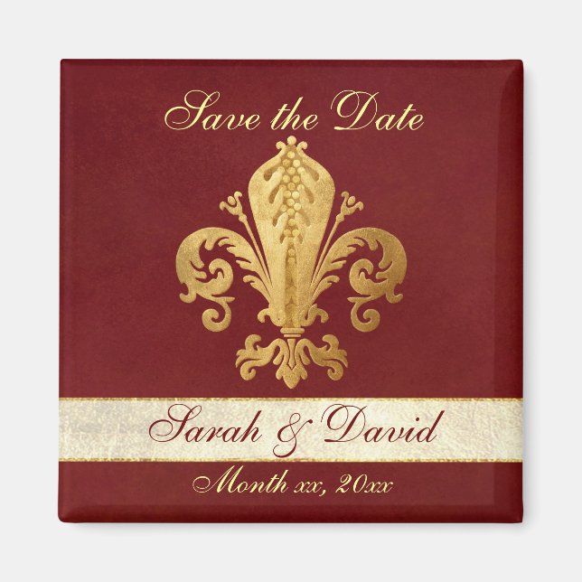 Save the Date Customisable Magnet (Front)