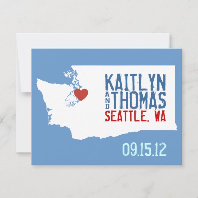 Save the Date - Customisable - Washington (Front)