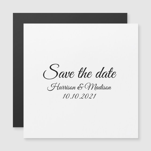 Save the Date, customise text Wedding Announcement (Front/Back)