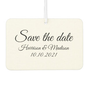 Save the Date, customise text Wedding Announcement Car Air Freshener