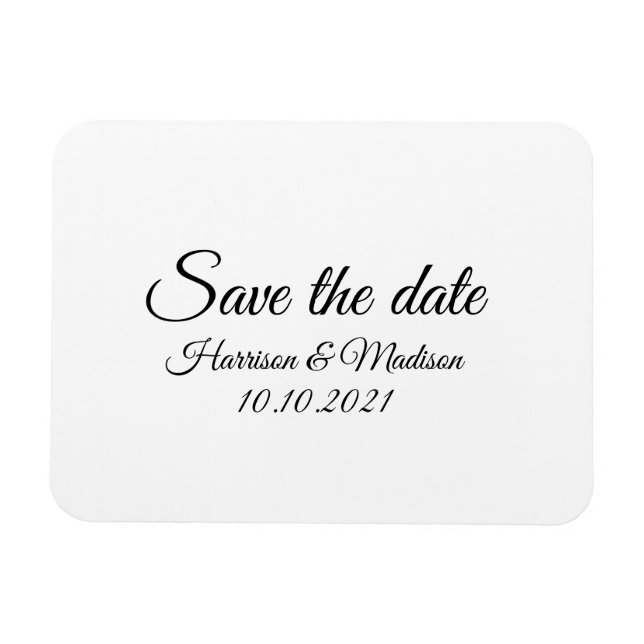 Save the Date, customise text Wedding Announcement Magnet (Horizontal)