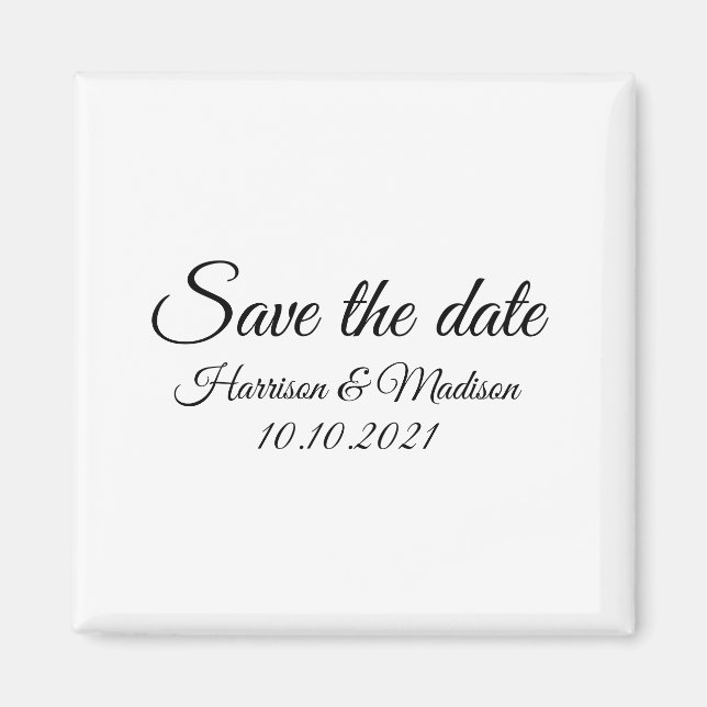 Save the Date, customise text Wedding Announcement Magnet (Front)