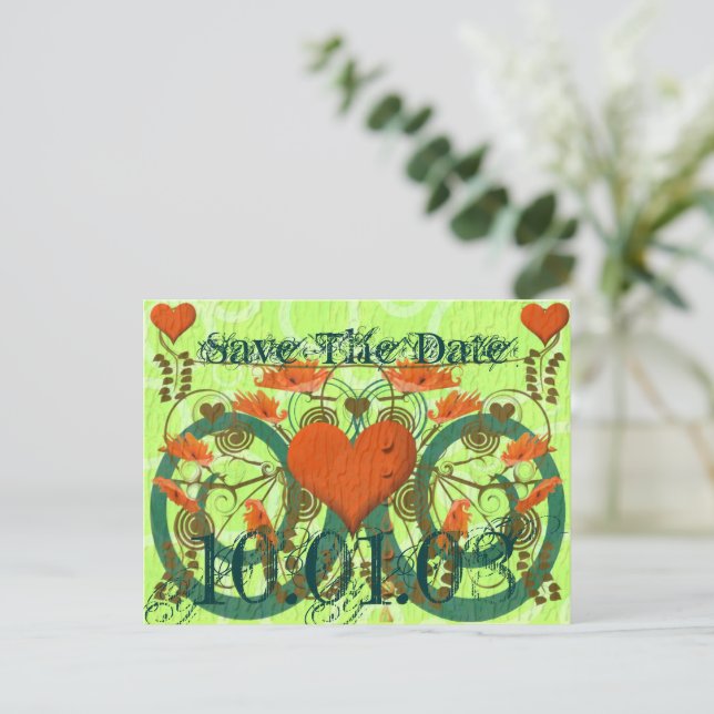 Save the Date - Customised Announcement Postcard (Standing Front)