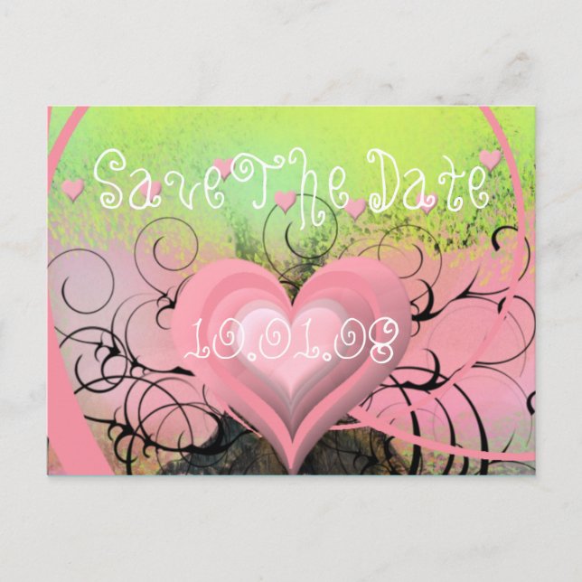 Save The Date - - Customised Announcement Postcard (Front)