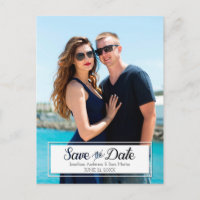 Save The Date Cut Out Text Vertical Photo