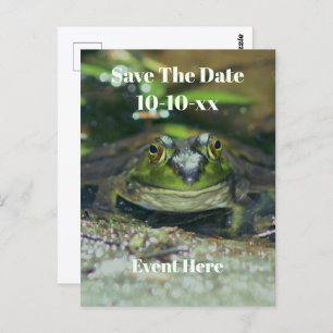 Save The Date Cute Frog Nature Postcard