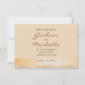 Save The Date | Daisies Peaches_Cream Background