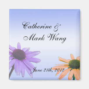 save the date,daisy flowers magnet