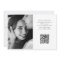 Save the Date | Delicate Script Photo and QR Code