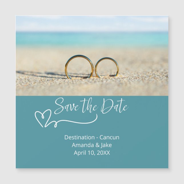 Save the Date Destination Beach Wedding (Front)