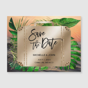 Save the Date Destination Boarding Pass World Map