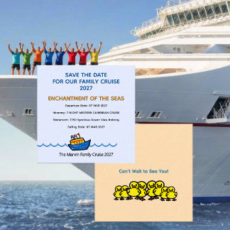Save the Date Don't Miss the Boat Reminder Card
