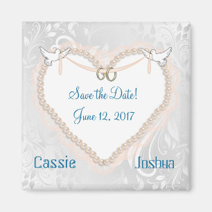 Save The Date Doves Magnet