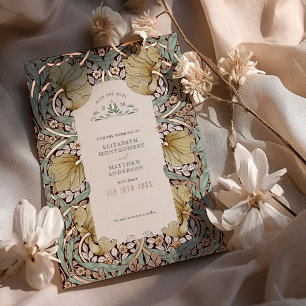 Save the Date Dusty Blue Pimpernel Vintage Morris