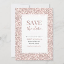 Save the date Dusty Pink Invitation
