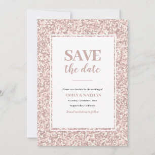Save the date Dusty Pink Invitation