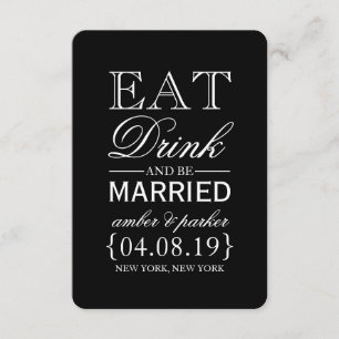 Save the Date Eat Drink And Be Married