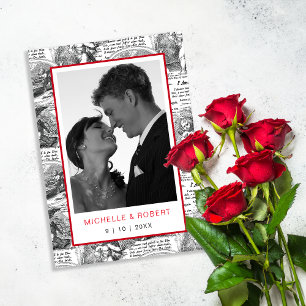 Save the Date Elegant Antique Cupids Photo Invitation